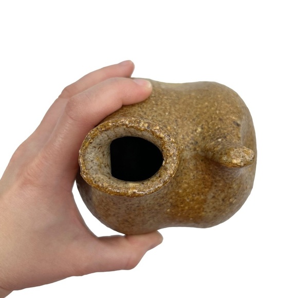 Fred Forslund Scandinavian Recycled Materials Two Tone Brown Vase - Picture 2 of 11